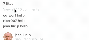 comment button